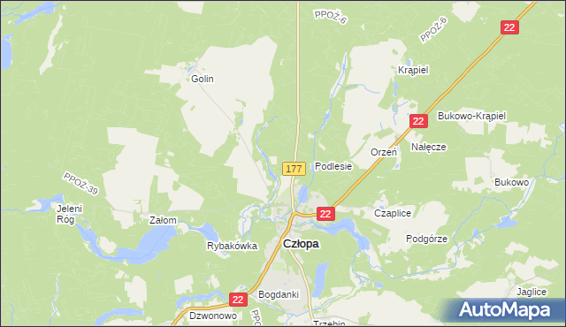 mapa Zwierz, Zwierz na mapie Targeo