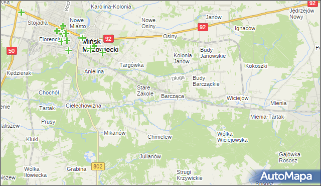 mapa Barcząca, Barcząca na mapie Targeo