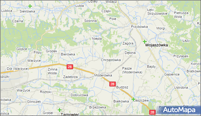 mapa Chrząstówka, Chrząstówka na mapie Targeo