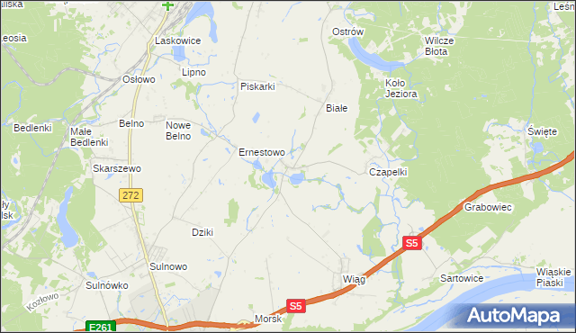 mapa Czaple gmina Świecie, Czaple gmina Świecie na mapie Targeo