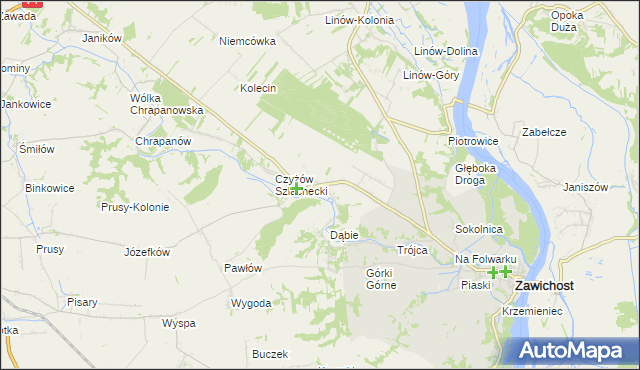 mapa Czyżów Plebański, Czyżów Plebański na mapie Targeo