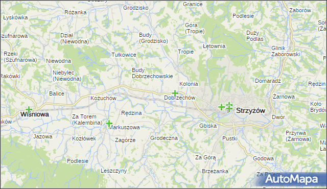 mapa Dobrzechów, Dobrzechów na mapie Targeo