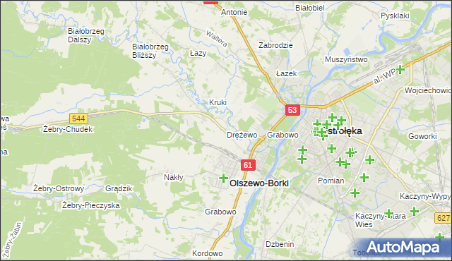 mapa Drężewo, Drężewo na mapie Targeo