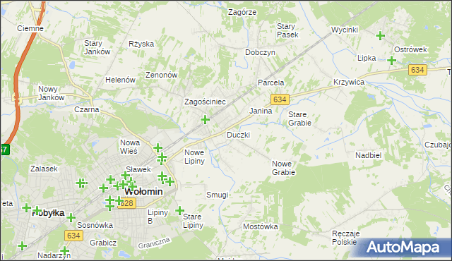 mapa Duczki, Duczki na mapie Targeo