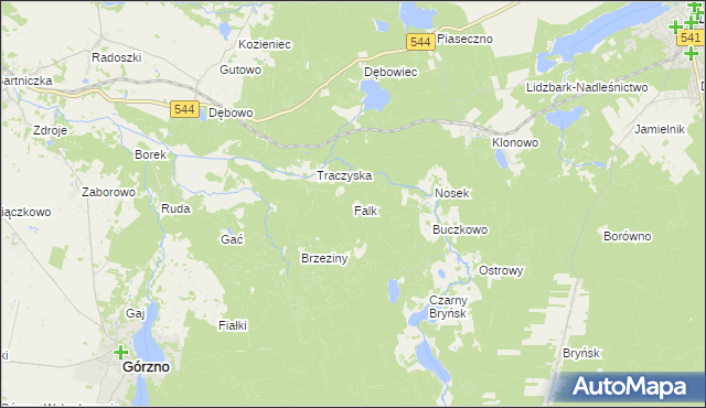 mapa Falk, Falk na mapie Targeo