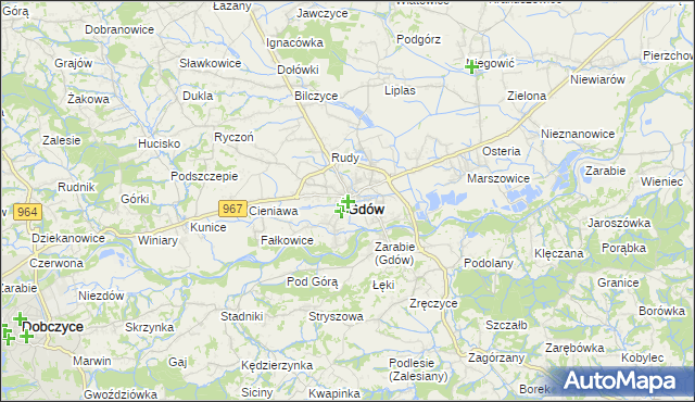 mapa Gdów, Gdów na mapie Targeo