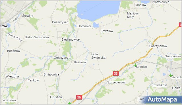 mapa Gola Świdnicka, Gola Świdnicka na mapie Targeo