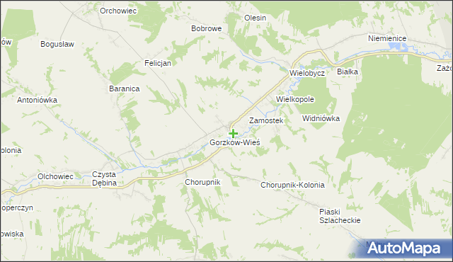 mapa Gorzków-Osada, Gorzków-Osada na mapie Targeo