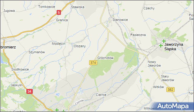 mapa Grochotów, Grochotów na mapie Targeo