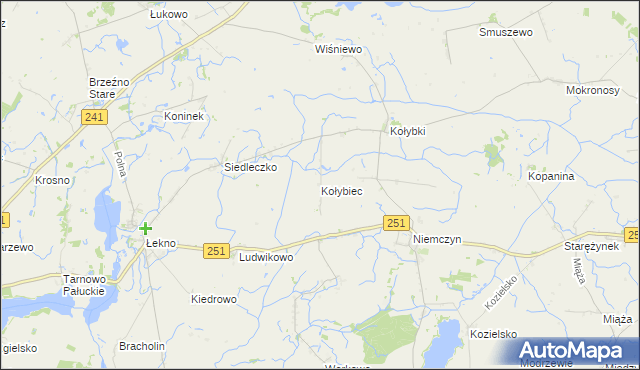 mapa Kołybiec, Kołybiec na mapie Targeo