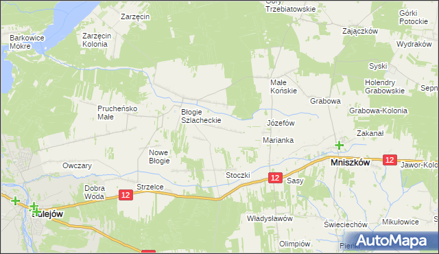 mapa Konstantynów gmina Mniszków, Konstantynów gmina Mniszków na mapie Targeo