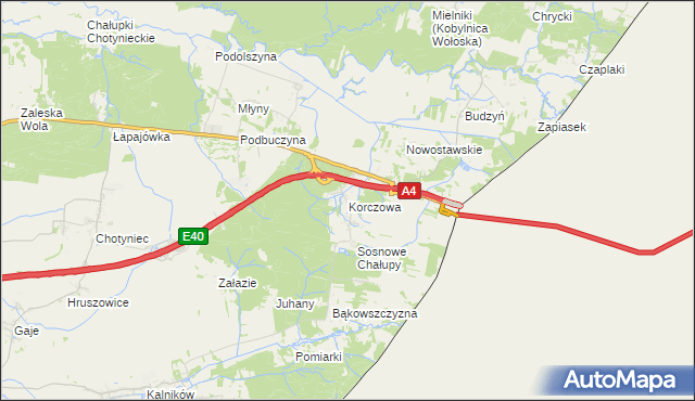 mapa Korczowa, Korczowa na mapie Targeo