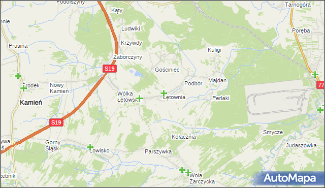 mapa Łętownia gmina Nowa Sarzyna, Łętownia gmina Nowa Sarzyna na mapie Targeo