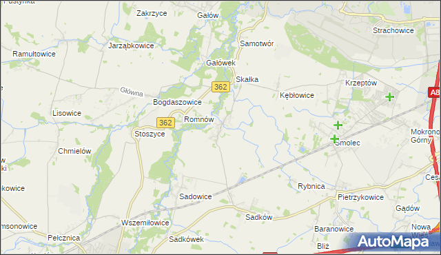 mapa Małkowice gmina Kąty Wrocławskie, Małkowice gmina Kąty Wrocławskie na mapie Targeo