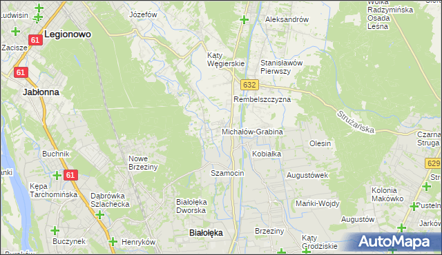 mapa Michałów-Grabina, Michałów-Grabina na mapie Targeo