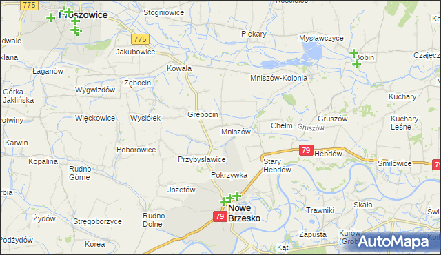 mapa Mniszów, Mniszów na mapie Targeo