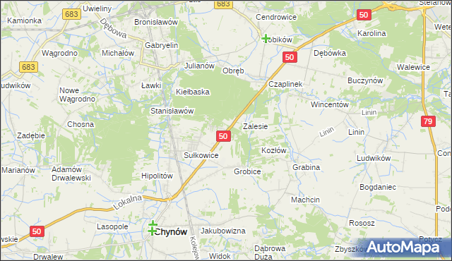 mapa Nowe Grobice, Nowe Grobice na mapie Targeo