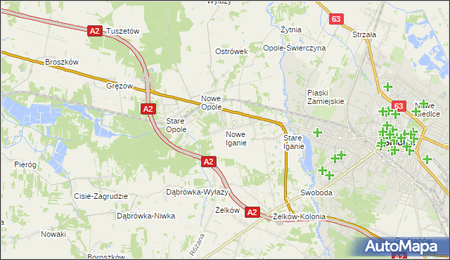 mapa Nowe Iganie, Nowe Iganie na mapie Targeo