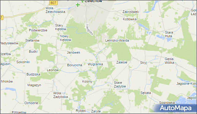 mapa Nowe Zadybie, Nowe Zadybie na mapie Targeo