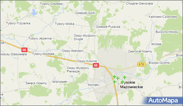 mapa Osipy-Lepertowizna, Osipy-Lepertowizna na mapie Targeo