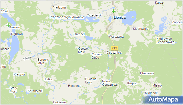 mapa Osowo Duże, Osowo Duże na mapie Targeo