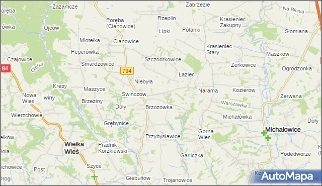 mapa Owczary gmina Zielonki, Owczary gmina Zielonki na mapie Targeo