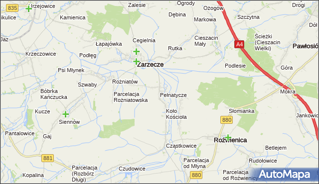 mapa Pełnatycze, Pełnatycze na mapie Targeo