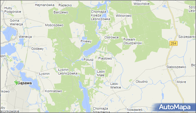 mapa Piastowo gmina Gąsawa, Piastowo gmina Gąsawa na mapie Targeo