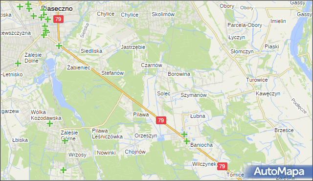 mapa Solec gmina Góra Kalwaria, Solec gmina Góra Kalwaria na mapie Targeo