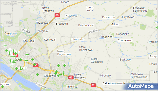 mapa Stare Boryszewo, Stare Boryszewo na mapie Targeo