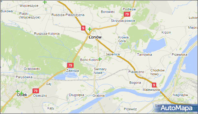 mapa Świniary Stare, Świniary Stare na mapie Targeo