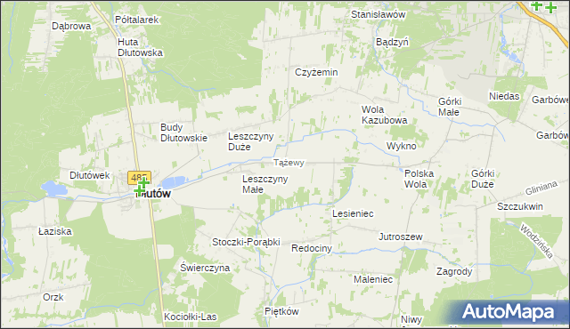 mapa Tążewy, Tążewy na mapie Targeo