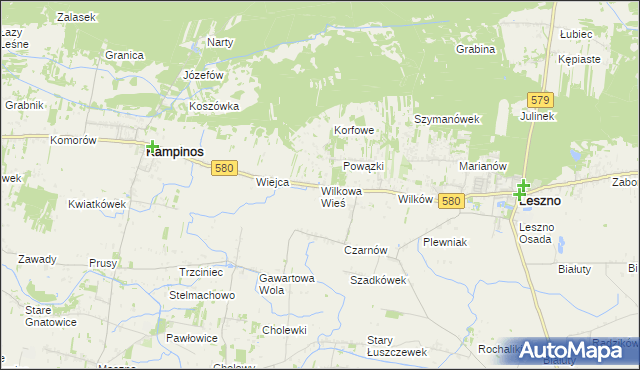 mapa Wilkowa Wieś, Wilkowa Wieś na mapie Targeo