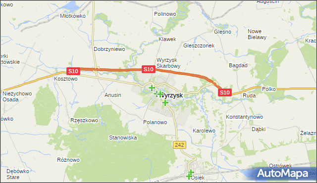 mapa Wyrzysk, Wyrzysk na mapie Targeo