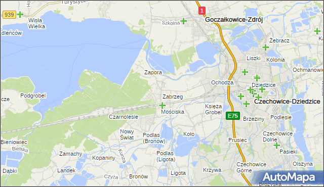 mapa Zabrzeg, Zabrzeg na mapie Targeo