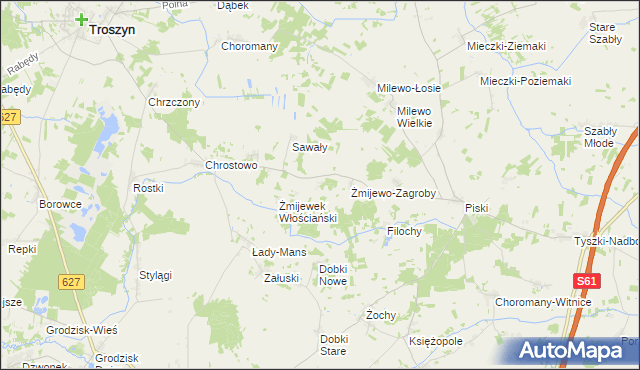 mapa Żmijewek-Mans, Żmijewek-Mans na mapie Targeo