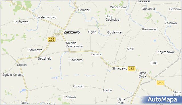 mapa Lepsze, Lepsze na mapie Targeo