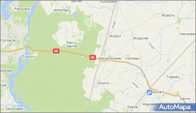 mapa Aleksandrowiec, Aleksandrowiec na mapie Targeo