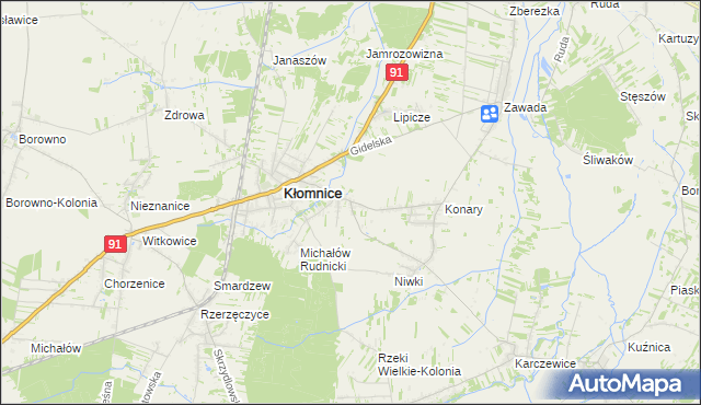 mapa Bartkowice, Bartkowice na mapie Targeo