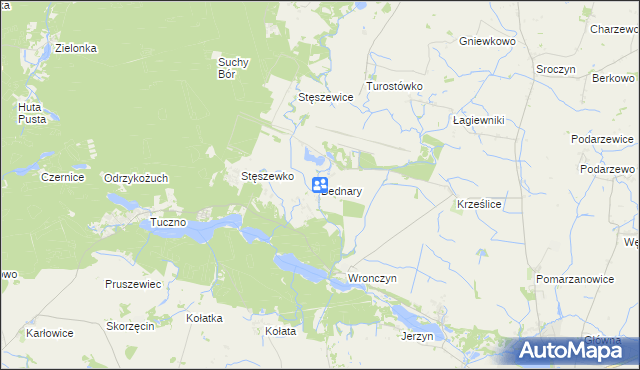 mapa Bednary gmina Pobiedziska, Bednary gmina Pobiedziska na mapie Targeo