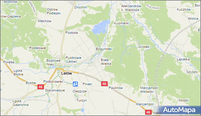 mapa Biała Wielka, Biała Wielka na mapie Targeo