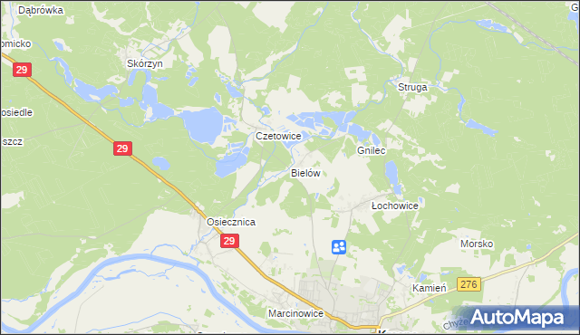 mapa Bielów, Bielów na mapie Targeo