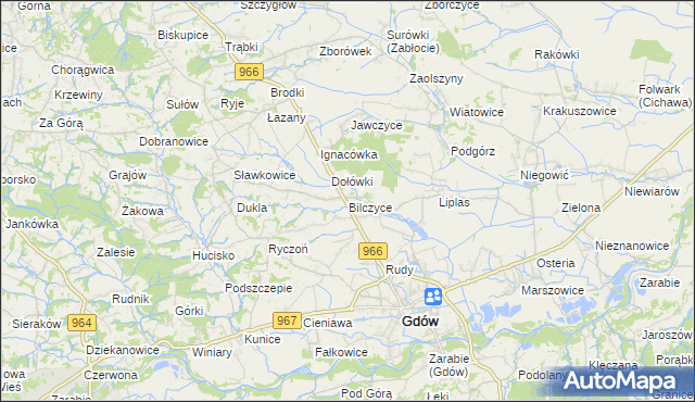 mapa Bilczyce, Bilczyce na mapie Targeo