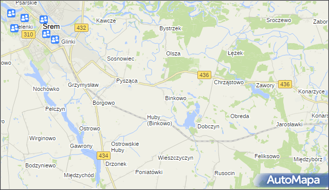 mapa Binkowo, Binkowo na mapie Targeo