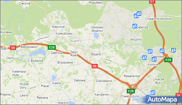 mapa Bojano, Bojano na mapie Targeo