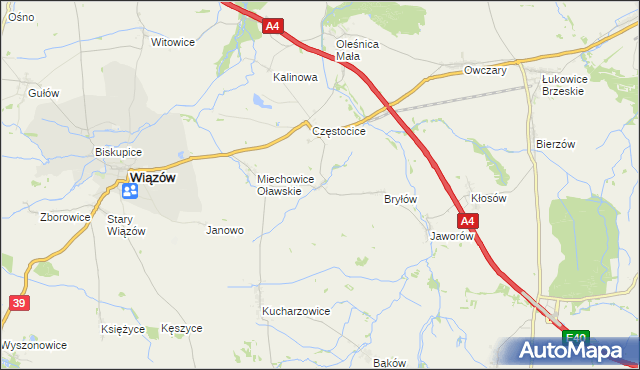 mapa Bryłówek, Bryłówek na mapie Targeo