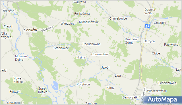 mapa Chomentów, Chomentów na mapie Targeo