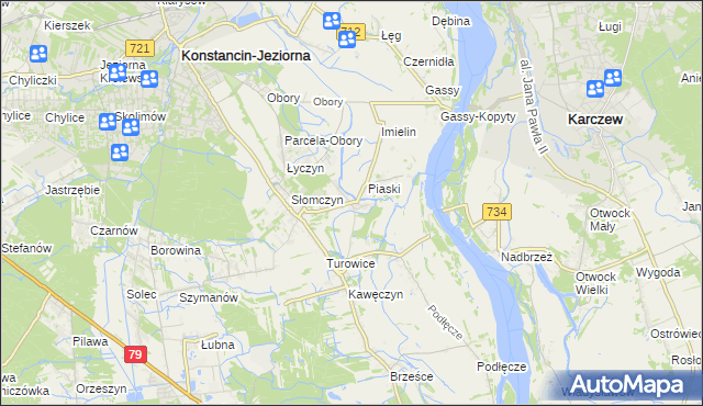 mapa Cieciszew, Cieciszew na mapie Targeo