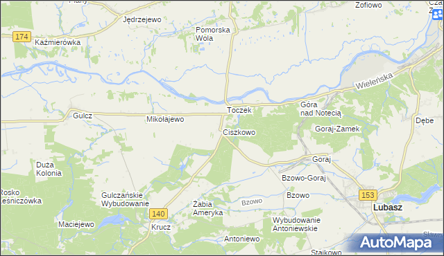 mapa Ciszkowo, Ciszkowo na mapie Targeo