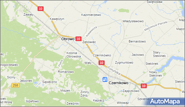 mapa Czernikówko, Czernikówko na mapie Targeo